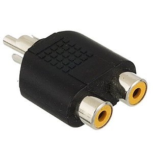 ADAPTADOR RCA x 2 RCA FEMEA NIQUEL