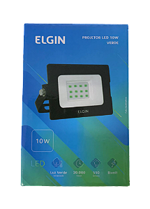 Projetor LED 10W Temperatura Cor Verde