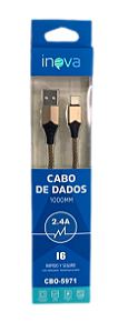 CABO DE DADOS 2.4A LIGHTNING 1M INOVA CBO-5971