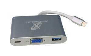 ADAPTADOR TIPO C 3 EM 1 MARCA:X-CELL MOD: XC-ADP-40