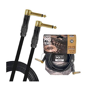 CABO DE GUITARRA PRO-SERIES, P10+P10 MACHO MONO 90 GRAUS, OD:6MM, 3M
