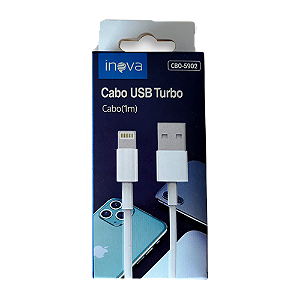 CABO DE DADOS 1M LIGHTNING 2.4A INOVA CBO-5902