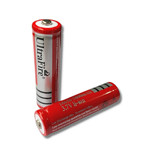 BATERIA DE LI-ION RECARREGAVEL ULTRO FIRE 18650 3.7V 6800mAh VERMELHA