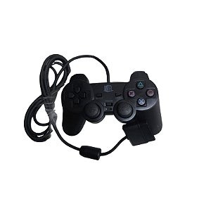CONTROLE PS2 COM FIO PRETO XH-PS005 OEM