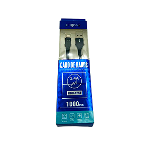 CABO DE DADOS 1M LIGHTNING 3.4A INOVA CBO-5751