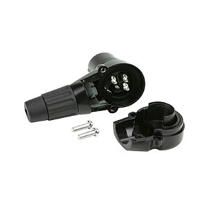 PLUG XLR CANNON MACHO 90 DE METAL PROF. PRETO - DESMONTAVEL