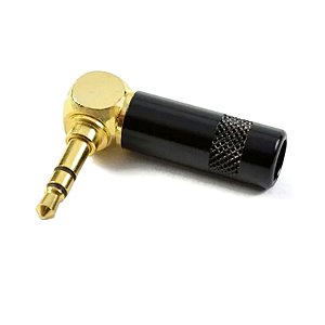 PLUG P10 ESTEREO 90 PROFISSIONAL PRETO - DOURADA