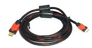 CABO HDMI REVESTIMENTO NYLON X-CELL (4.0 metros) VERSÃO 1.4v BAG