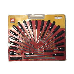 CONJUNTO DE CHAVE DE PRECISAO USO MANUAL COM 22 PECAS BAR-58326