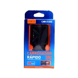 CARREGADOR RAPIDO INOVA TIPO-C CAR-3163C 40W