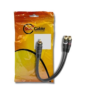 CABO Y 1 PLUG RCA X 2 JACK RCA 20 CM - STAR CABLE
