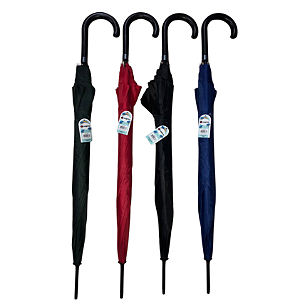 GUARDA CHUVA 58,5CM CORES SORTIDAS C/ CABO CURVO PRETO SEGMA SEG-GCL59