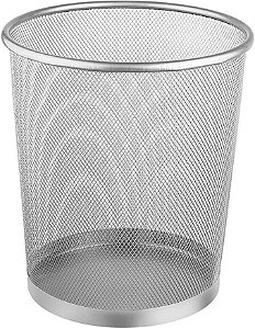 LIXEIRA EM METAL NA COR PRATA 26CM AIH1202