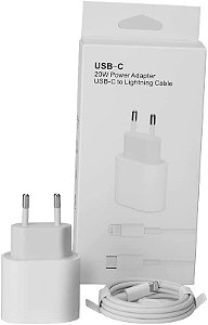 CARREGADOR POWER + CABO USB-C LIGHTNING 20W