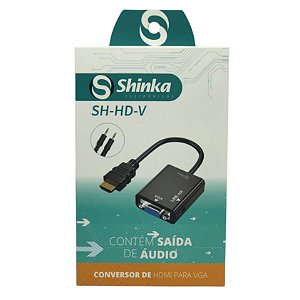 CONVERSOR DE HDMI PARA VGA C/ AUDIO SHINKA