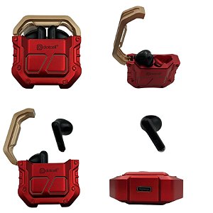 FONE DE OUVIDO BLUETOOTH DC-BL1200 VERMELHO