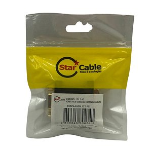 ADAPTADOR DVI 24+5 MACHO X VGA FEMEA DOURADO STARCABLE