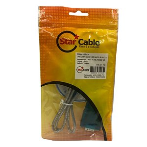 CABO USB A MACHO X DB9 MACHO 80CM COM CD - STARCABLE