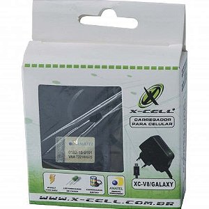 CARREGADOR P/ CELULAR V8 COM SELO ANATEL X-CELL