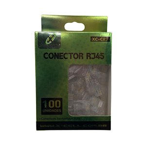 CAIXA DE CONECTOR RJ45 CAT5 100 UNIDADES X-CELL XC-CRJ