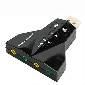 ADAPTADOR PLACA DE SOM 7.1 USB 2.0 MOD AVIAO