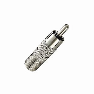 ADAPTADOR F DE ROSCA /RCA METAL /NIQUEL