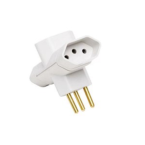 TOMADA BIPOLAR 3 SAIDAS TIPO T COM 3 PINOS