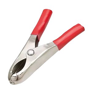 GARRA JACARE PARA BATERIA 20A 7CM VERMELHO