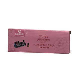 PORTA MAQUIAGEM DE PLASTICO PARA 12 BATONS - HAI BRASIL