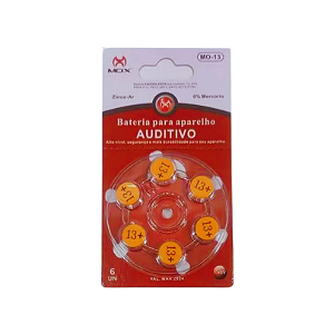 BATERIA PARA APARELHO AUDITIVO 13+  MOX  - MO-13