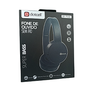 FONE DE OUVIDO SUPER BASS SEM FIO DOTCELL - DC-F600 - PRETO
