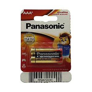 PILHA PALITO AAA ALCALINA  PANASONIC COM 2 (202265)