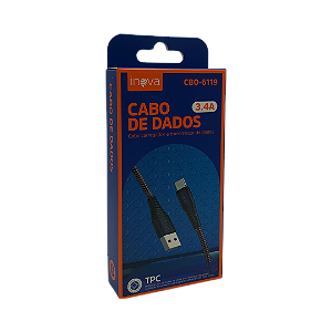 CABO DE DADOS USB-C 2M 3.4A INOVA CBO-6119