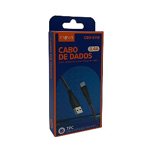 CABO DE DADOS USB-C 2M 3.4A INOVA CBO-6119