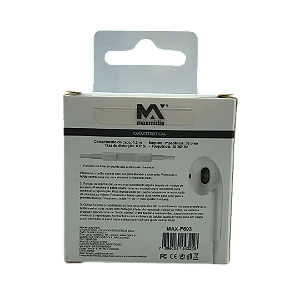 FONE DE OUVIDO USB-C AURICULAR C/MICROFONE 1,2M MAX MIDIA MAX-F693