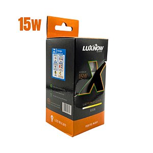 LAMPADA LED BULBO A60 15W 3000K - LUXNOW