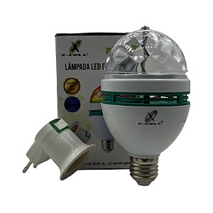 LAMPADA LED GIRATORIA RGB 3W X-CELL XC-LL-02