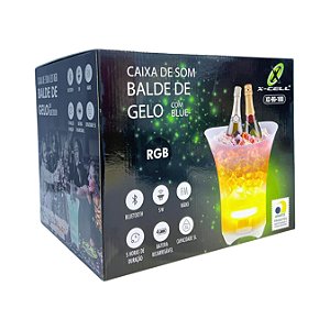 CAIXA DE SOM 5W BALDE DE GELO 5L RGB X-CELL XC-BG-100