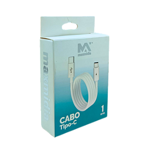 CABO DE DADOS USB-C TYPE-C 36W 1 METRO MAXMIDIA MAX-TCTC1