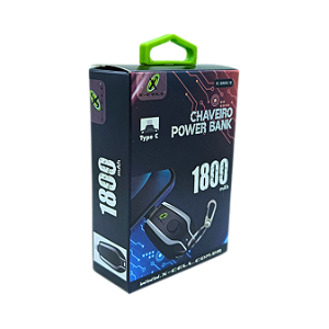 CARREGADOR PORTÁTIL POWER BANK 1800mAh PRETO XC-BANK-18 X-CELL