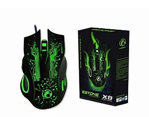 MOUSE GAMER COM FIO 400/800/1200/1600/2000/2400 DPI - 7 BOTÕES - X9