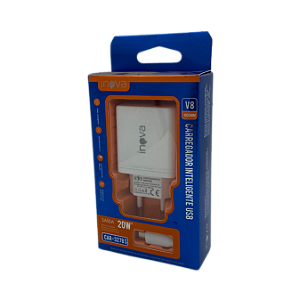 CARREGADOR RAPIDO 20W 1 USB COM CABO V8 MICRO USB INOVA CAR-3278S@