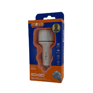 CARREGADOR VEICULAR 1 USB + 1 USB-C INOVA 45W G03 @