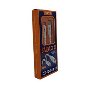 CABO DE DADOS USB PARA V8 MICRO-USB 1 METRO 3.4A INOVA CBO-12458 @