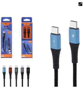 Cabo de Dados 65W tipo C/tipo C 2M Md-12441 @