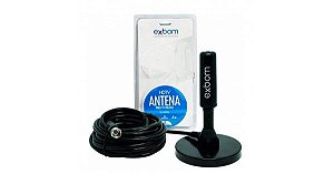 ANTENA DIGITAL HDTV INTERNA EXTERNA 3.5DBI BASE COM IMÃ EXBOM