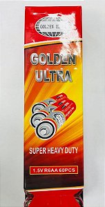 PILHA AA 1.5V C/60 GOLDEN ULTRA (VAL. 12/2022)