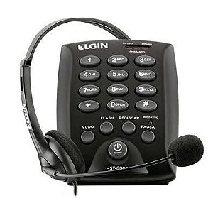 HEADSET COM BASE DISCADORA ELGIN HST-6000