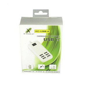 CARREGADOR 6 PORTAS USB 20W 3A X-CELL XC-USB-6