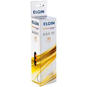 PILHA AAA DE ZINCO-CARVÃO C/60 UND ELGIN 82239